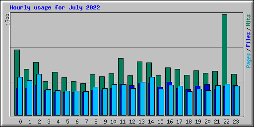 Hourly usage for July 2022