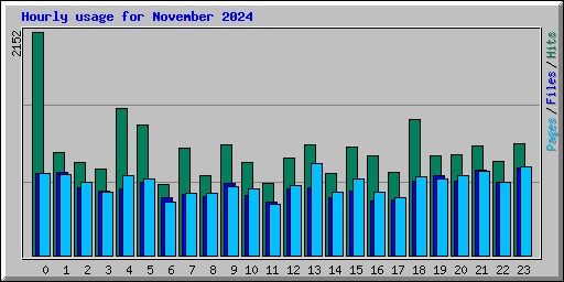 Hourly usage for November 2024